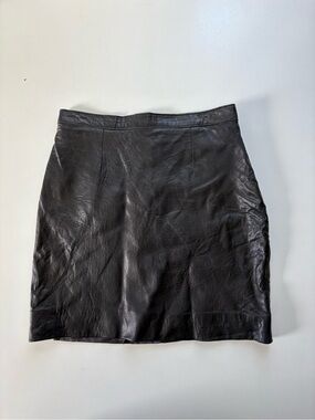 Vintage Cache Genuine Leather Mini Skirt 26
